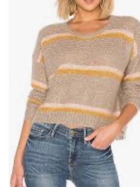 Apiece Apart Striped Mirthe Crew Sweater - Size S